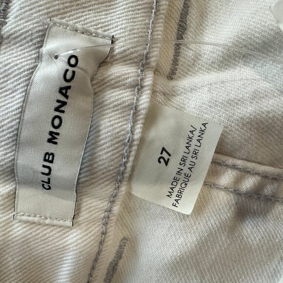 NWT Denim Jean Shorts Jorts White Cream Color Size 27 - Picture 7 of 8